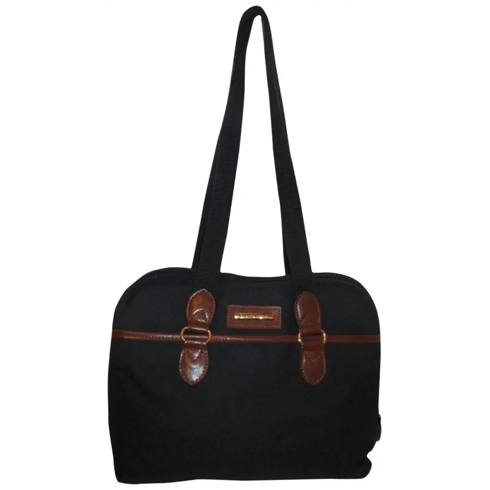 Etienne Aigner black cloth satchel